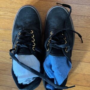 Women’s Black and Gold Vans